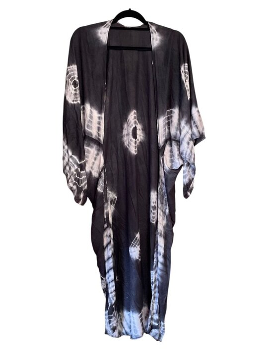 Free People Tops - Free People Spell Bound Duster Black White Tie Dye Boho Indie OS Whimsy Fairy